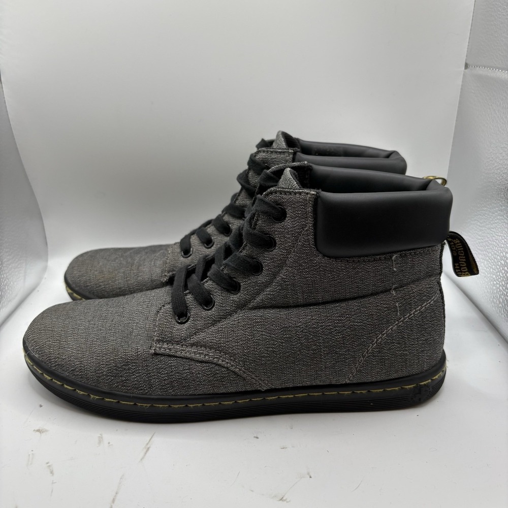Women's Dr. Martens Maelly Gray Canvas Boots Size 10